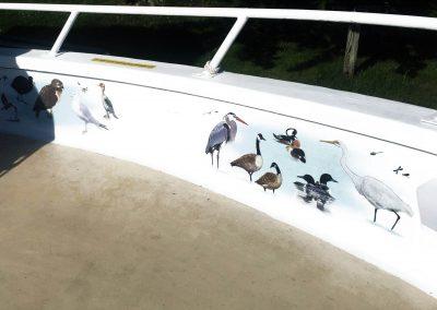 Graphic install on a boat