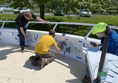 Graphic install on a boat