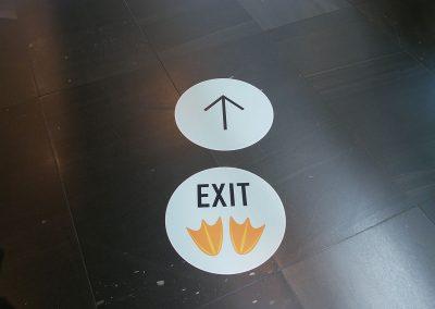 Floor directional signage
